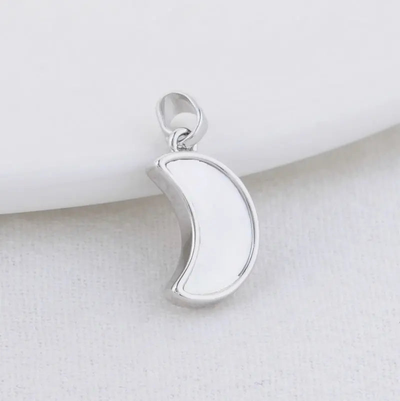 9X19Mm 14K Gold Color Plated Sheel Moon Shape Connect Charms Pendants Jewelry Making Supplies Diy Accessories