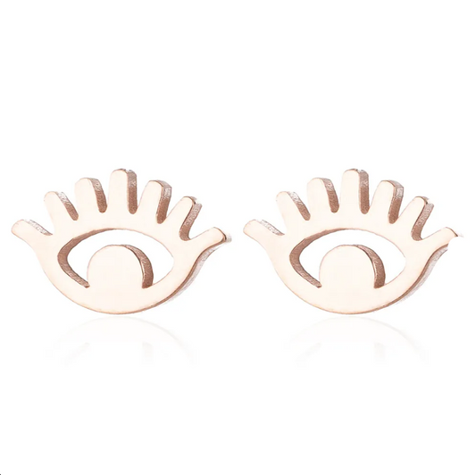 Women’s Stainless Steel Halloween Stud Earrings – Ghost, Skull, Pumpkin & Evil Eye Styles