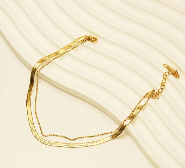 Women's 18K Gold Plated Titanium Steel Anklet