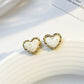 New Design Red Heart Stud Earring Women Metal Gold Color Eye Heart Lips Wedding Statement Earrings Fashion Party Jewelry
