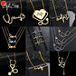 Sifisrri Stethoscope Heartbeat Gold Color Pendants Necklace Stainless Steel for Women Heart Love Valentine'S Day Jewelry Gift