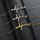 Sifisrri Stethoscope Heartbeat Gold Color Pendants Necklace Stainless Steel for Women Heart Love Valentine'S Day Jewelry Gift