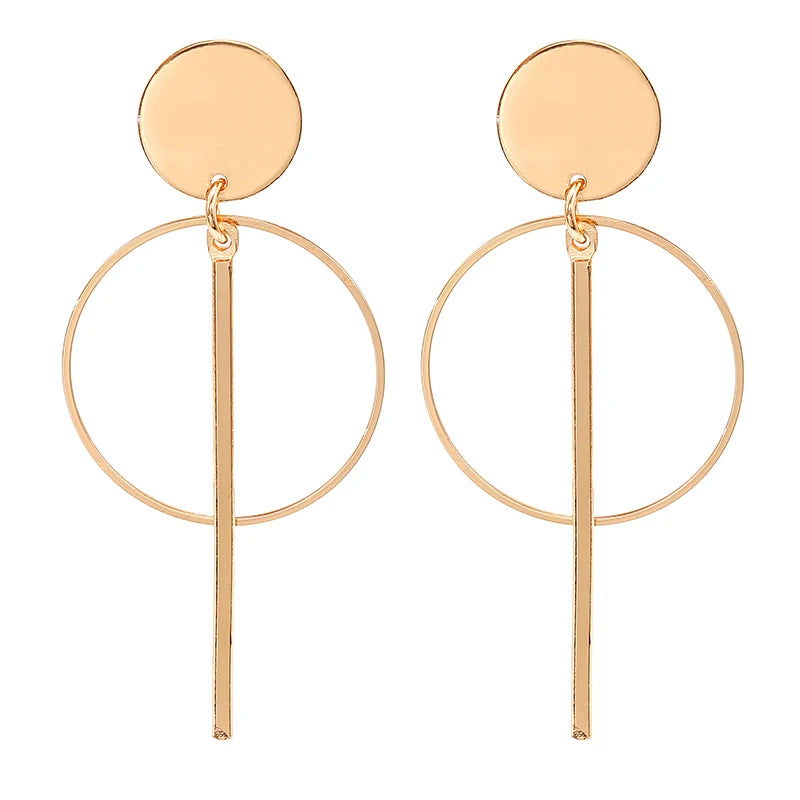 Korean Long Statement Geometric Triangle Tassel Dangle Drop Earrings for Women Earrings Fashion Jewelry Oorbellen Brincos