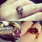 Gold Rhinestone Zircon Couple Ring for Women – Elegant Statement Jewelry