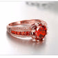 Gold Rhinestone Zircon Couple Ring for Women – Elegant Statement Jewelry