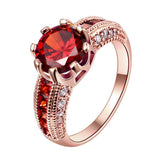 Gold Rhinestone Zircon Couple Ring for Women – Elegant Statement Jewelry