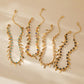 Gold Layered Leaf Charm Anklet – Retro Beach & Summer Jewelry