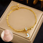 Gold Double-Layer Heart Anklet – Boho Chain Leg Jewelry