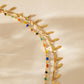 Gold Layered Leaf Charm Anklet – Retro Beach & Summer Jewelry