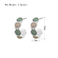 New Fashion Colorful Resin Stone Hoop Earrings for Women Jewelry Cute Hot Sale Hoop Earrings