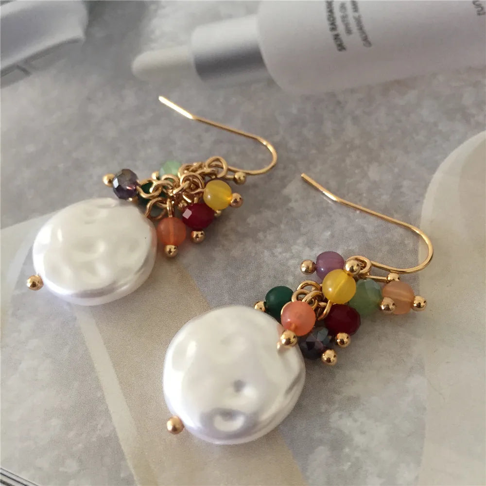 Long Tassel Simulated Pearl Drop Earrings for Women Gift Bijoux Korean Jewelry Gold Color Pendientes Boucle D'Oreille