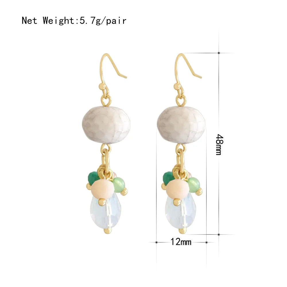 Long Tassel Simulated Pearl Drop Earrings for Women Gift Bijoux Korean Jewelry Gold Color Pendientes Boucle D'Oreille