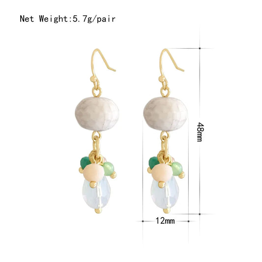 Long Tassel Simulated Pearl Drop Earrings for Women Gift Bijoux Korean Jewelry Gold Color Pendientes Boucle D'Oreille