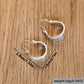 Vintage Carved Pattern Silver Earrings