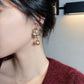 Elegant Flower Pearl Rhinestone Earrings