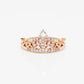 Rose Gold Zircon Crown Ring for Women – Elegant Statement Jewelry