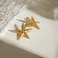 Gold Starfish Statement Earrings