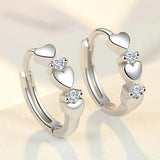 Cute Heart Small Hoop Earrings Women 3 Metal Colors Trendy Girls Ear Circle Earrings Fancy Accessories Statement Jewelry