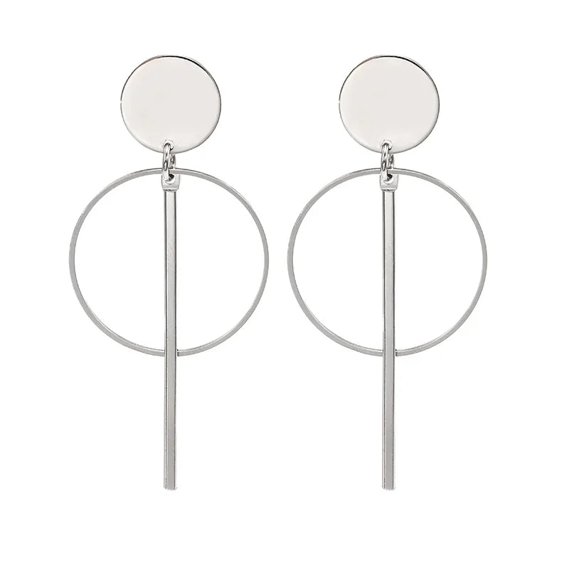 Korean Long Statement Geometric Triangle Tassel Dangle Drop Earrings for Women Earrings Fashion Jewelry Oorbellen Brincos