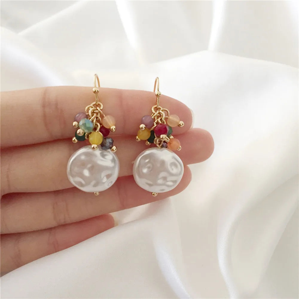 Long Tassel Simulated Pearl Drop Earrings for Women Gift Bijoux Korean Jewelry Gold Color Pendientes Boucle D'Oreille