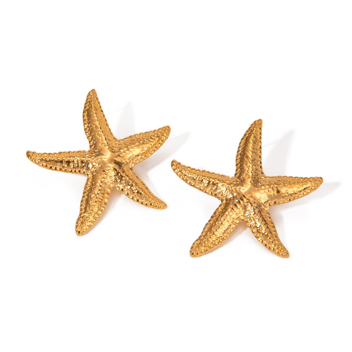 Gold Starfish Statement Earrings