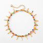 Gold Layered Leaf Charm Anklet – Retro Beach & Summer Jewelry