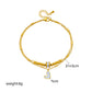 Gold Double-Layer Heart Anklet – Boho Chain Leg Jewelry