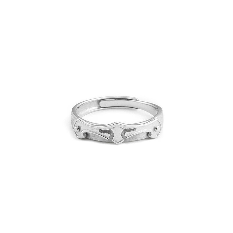Princess & Knight Adjustable Couple Rings – S925 Silver & Moonstone