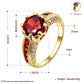Gold Rhinestone Zircon Couple Ring for Women – Elegant Statement Jewelry