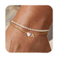 26 Letter Heart Zircon Layered Anklet