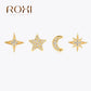 ROXI Romantic 4Pcs/Set Combination Stud Earrings for Women Fashion Earrings Jewelry Wedding Earing Piercing Brincos