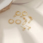 14K Gold Plated Pearl Hoop Earrings for Women Dainty Huggie Stacks, Hypoallergenic Cute Cartilage Studs, Trendy Fashion Jewelry