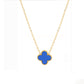 Four-leaf clover cross-border Internet celebrity plated 18k gold double-sided OL mother-of-pearl lucky four-leaf clover bracelet necklace ring earrings