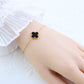 Four-leaf clover cross-border Internet celebrity plated 18k gold double-sided OL mother-of-pearl lucky four-leaf clover bracelet necklace ring earrings