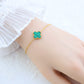 Four-leaf clover cross-border Internet celebrity plated 18k gold double-sided OL mother-of-pearl lucky four-leaf clover bracelet necklace ring earrings