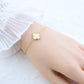Four-leaf clover cross-border Internet celebrity plated 18k gold double-sided OL mother-of-pearl lucky four-leaf clover bracelet necklace ring earrings