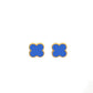Four-leaf clover cross-border Internet celebrity plated 18k gold double-sided OL mother-of-pearl lucky four-leaf clover bracelet necklace ring earrings