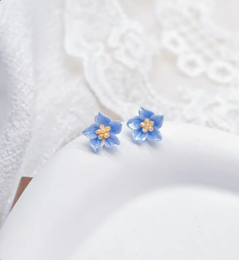Floral Stud Earrings – Sweet Korean Style