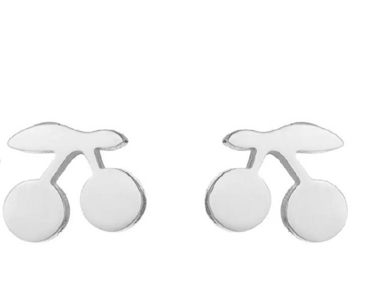 Women’s Stainless Steel Fruit Stud Earrings – Cherry, Apple, Strawberry & More