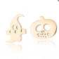 Women’s Stainless Steel Halloween Stud Earrings – Ghost, Skull, Pumpkin & Evil Eye Styles