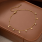 Women's Gold-Plated Titanium Steel Pentagram Star Anklet with Zircon