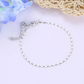 Women’s Silver-Tone Snake Chain Anklet – Minimalist Adjustable Foot Jewelry