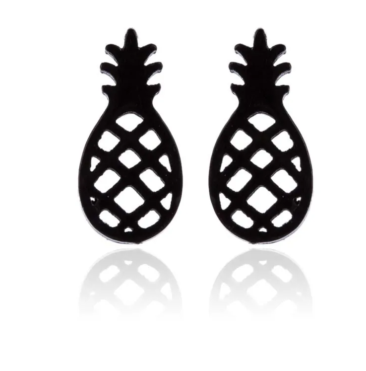 Women’s Stainless Steel Fruit Stud Earrings – Cherry, Apple, Strawberry & More