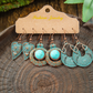Women’s 3-Pair Vintage Bohemian Turquoise Tassel Dangle Earrings Set