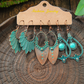 Women’s 3-Pair Vintage Bohemian Turquoise Tassel Dangle Earrings Set