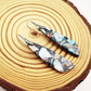 Women’s Natural Stone Teardrop Drop Earrings – Boho Mosaic Jewelry