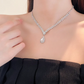 Rhombus Oval Water Drop Zirconia Necklace & Earrings Set for Women – Elegant
