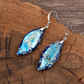 Women’s Natural Stone Teardrop Drop Earrings – Boho Mosaic Jewelry