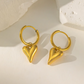 Silver Heart Stud Earrings for Women – Minimalist Stainless Steel Jewelry