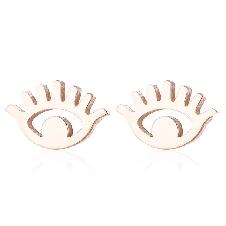 Women’s Stainless Steel Halloween Stud Earrings – Ghost, Skull, Pumpkin & Evil Eye Styles